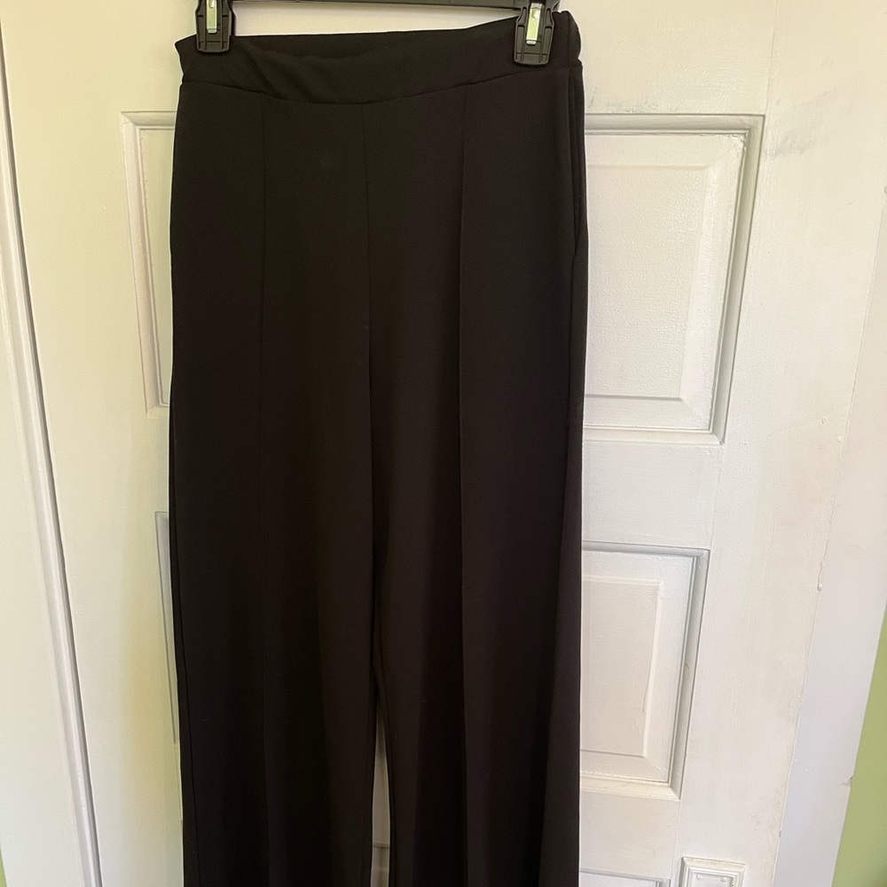 Black Windsor Bell-Bottom Slacks - Size Small